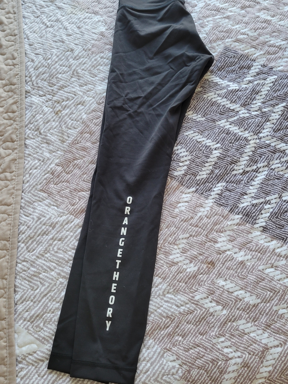Lululemon Orangetheory Black Leggings with White Logo